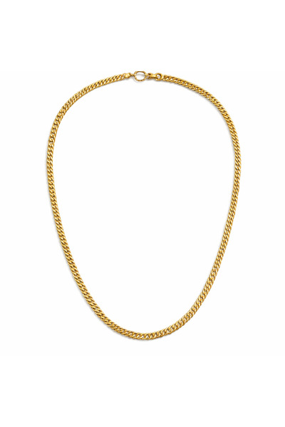 TuQos Gold Colored Snake Patterned Chain Xupin Women's Necklace - 1 Piece
