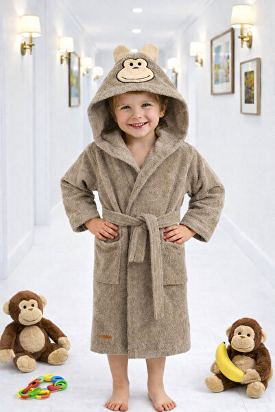 ELY PARKER رداء حمام للأطفال بغطاء للرأس 100% قطن ماص للماء للأولاد والبنات