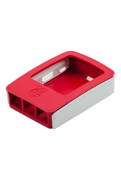 Raspberry Pi B+/2/3 Orijinal Muhafaza Kutusu - Beyaz, Kırmızı