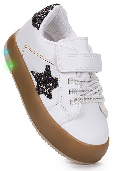 Kiko Kids Rena Daily Velcro Lighted Baby Girl Sports Shoes