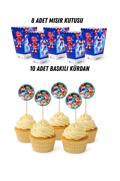 HAPPYLOOPPARTY Sonic Boom Kirpi Sonic Temalı Doğum Günü Mısır Kutusu Baskılı ...