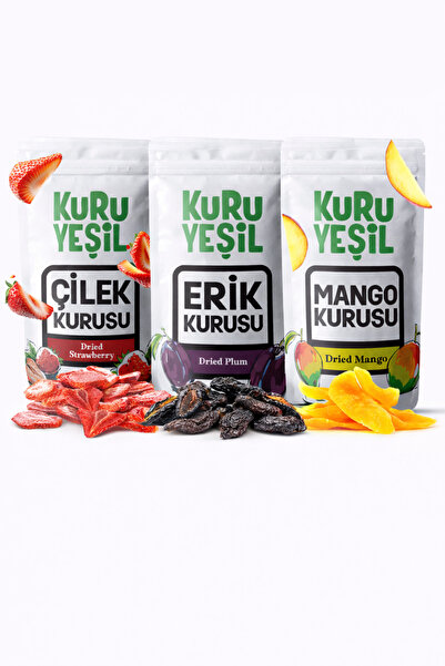 Kuru Yeşil Kuru Çilek - Kuru Mango -  Kuru Erik - Mürdüm Eriği - Mango Kurusu...