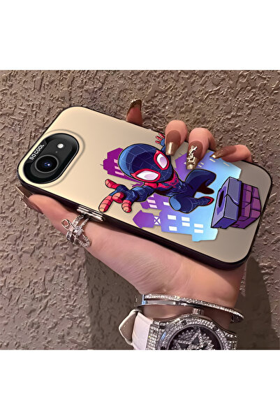 Hontinga حافظة هاتف من السيليكون الصلب متوافقة مع هاتف iPhone 16e بنمط سبايدر...