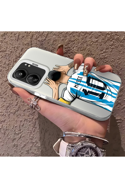 Hontinga Xiaomi Poco C65 Compatible Silicone Edge Hard Back Phone Case with S...