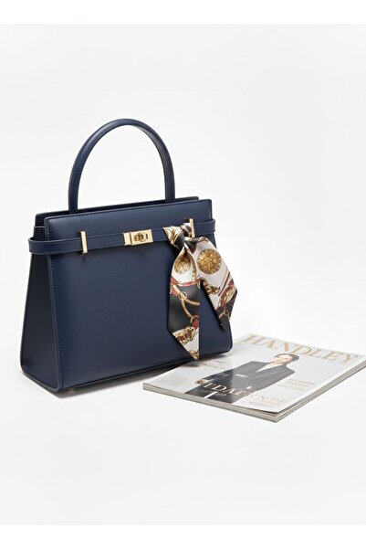 Handley Geantă tip cutie cu eșarfă pentru femei