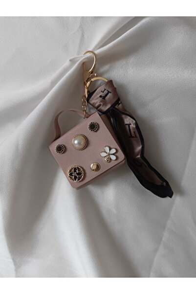 Mara Mini Bag Keychain with Pearl and Figure Detail – Stylish Design with Gol...