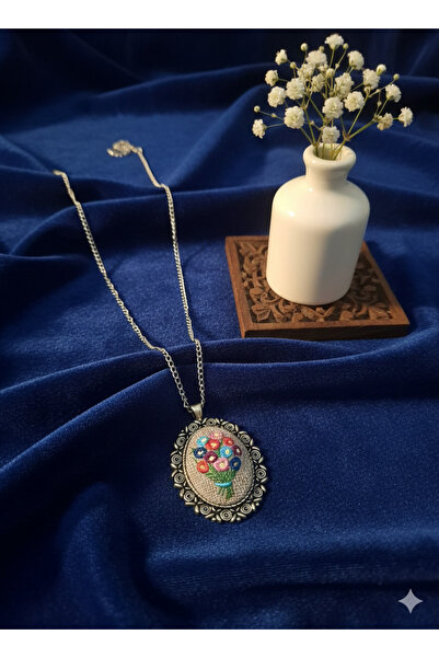 NAS fashion Cross-Stitching Etamine Processing Long Chain Ethnic Design Necklace