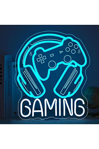 Slasa Gaming Neon Sign LED 32x37 cm – Game Room & Man Cave Wall Decor