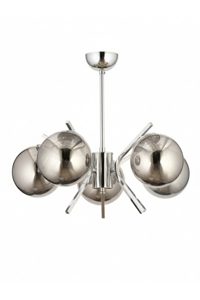 Avonni AV-7013-392-5K Krom Kaplama Modern Avize E27 Metal Cam H: 53 cm, Ø: 47 cm
