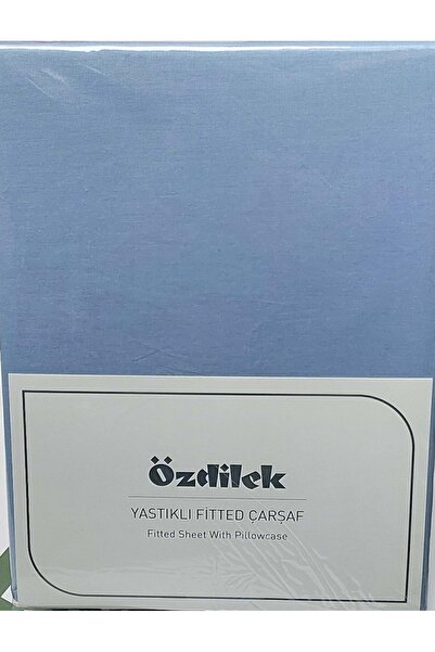 Özdilek Colourist Fitted Lastikli Tek Kişilik Battal Çarşaf Seti (120x200)-Buz Mavi