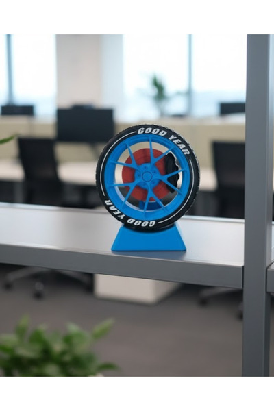 CT STONES Ornament de birou cu aspect de jantă de mașină