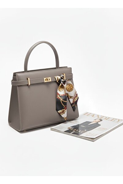 Handley حقيبة صندوقية للمرأة مع وشاح