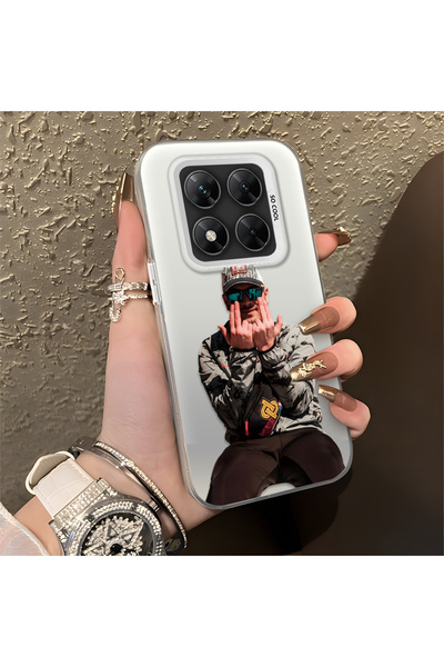 Hontinga Xiaomi Poco X7 5g Compatible Trend Men's Patterned Silicone Edge Har...