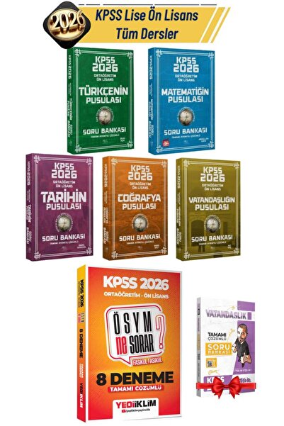 CBA Akademi 2026 CBA KPSS Ortaöğretim Ön Lisans Soru Bankası Seti+Yediiklim O...