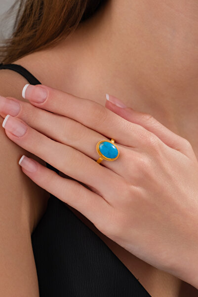 Zeynepli gold & jewelry 14 AYAR ALTIN OVAL TAŞLI YÜZÜK