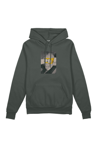 The Lucid Lab Albert Einstein / Homer Simpson Oversized Hoodie - Anthracite