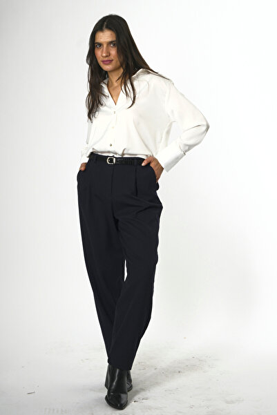 ABBRA Pantaloni subțiri cu curea pentru femei