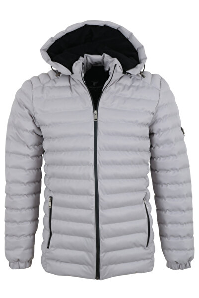 Modarar Чоловічий надувний пуховик, вузький крій, колір каменю RAR01367