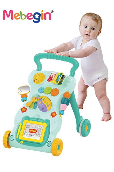 MEBEGIN 2 in 1 Baby Walker with Fun-filled Activity Panel, Multifunctional Pu...