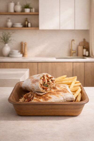 CASTEROLİ Ahşap Görünümlü Büyük Boy Çok Amaçlı Ekmeklik & Atıştırmalık Sepeti...