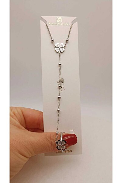 TLSMACCESORIES ÇELİK ŞAHMERAN YÜZÜKLÜ SILVER