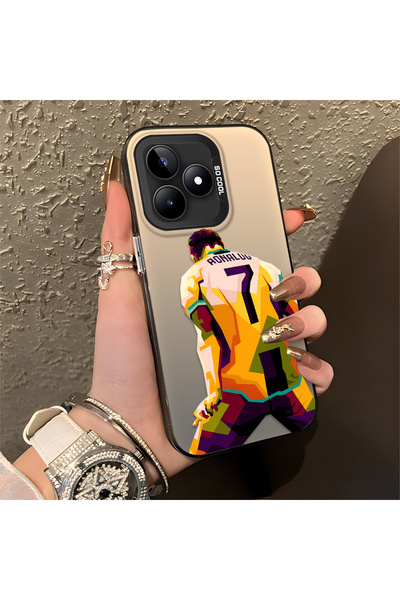 Hontinga جراب Realme Note 50 المتوافق مع نمط لاعب كرة القدم ذو الحواف السيليك...