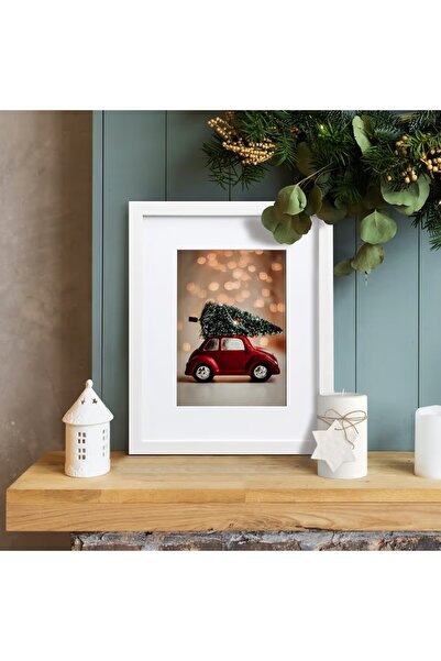 Egofine Photo Frame 20x25 cm, Composite Wood, White, Table or Wall