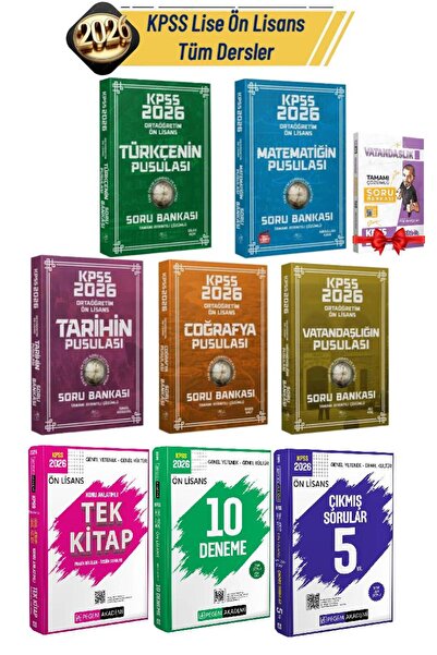 CBA Akademi 2026 CBA KPSS Ortaöğretim Ön Lisans Soru Bankası Seti+Pegem Konu ...