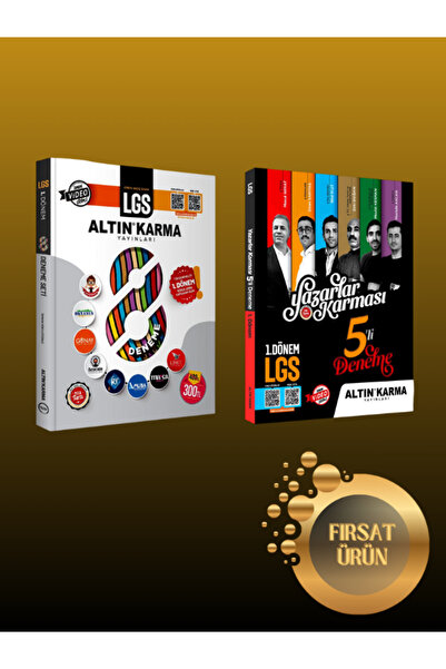 Altın Karma Yayınları 8.Sınıf 1.Dönem Deneme Seti + 1.Dönem Yazarlar Karması ...
