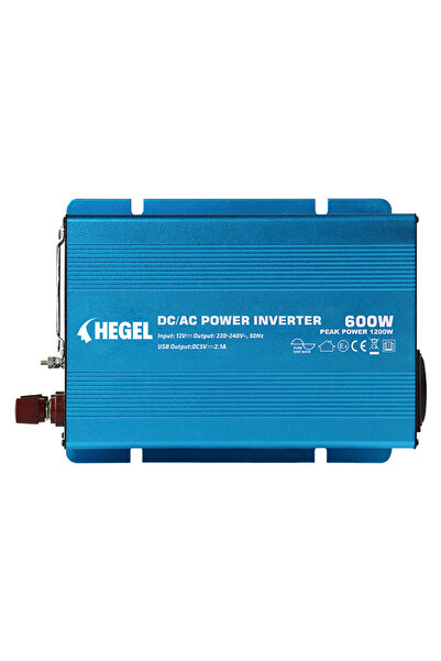 Hegel - İnges 600 WATT 12 VOLT TAM SİNÜS İNVERTER - 12V 600W İNVERTÖR