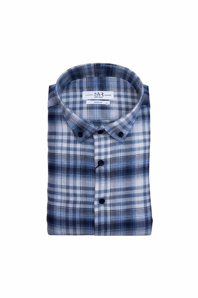 SÜVARİ RAHAT KALIP PAMUKLU EKOSE DESENLİ ODUNCU GÖMLEĞİ