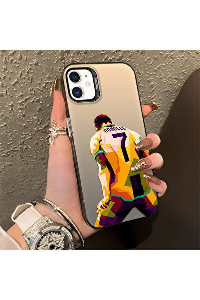 Hontinga iPhone 11 Compatible Star Football Player Patterned Silicone Edge Ha...