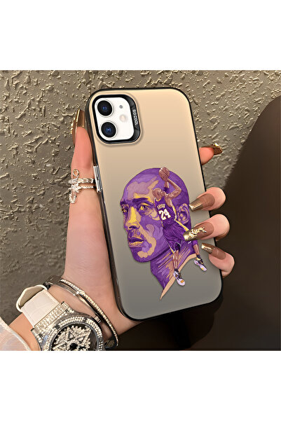 Hontinga iPhone 11 Compatible Kobe Bryant Patterned Silicone Edge Hard Back S...