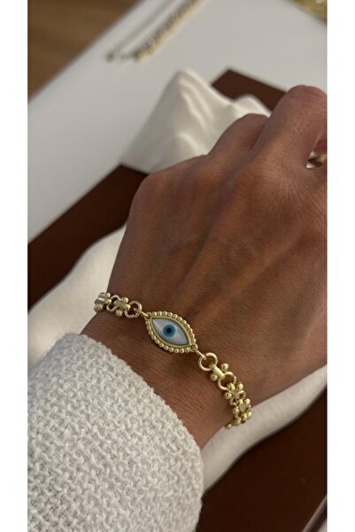 Jerie Gold 14K Tasarım Zincir Göz Detay Bileklik