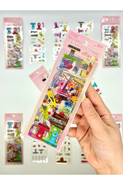 Kağıt Gemi Dükkan Streamer Fastening Renkli Ataş Klips Ofis Eşyaları 6 Yaprak...