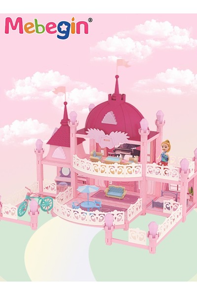 MEBEGIN 148PCS Castle Building Blocks Toy Set with Lights, Music and 1 Doll, ...