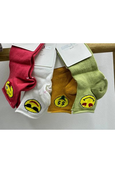 Lily and Co 4-Pack of Scented Children's Socks with Emojis Uni