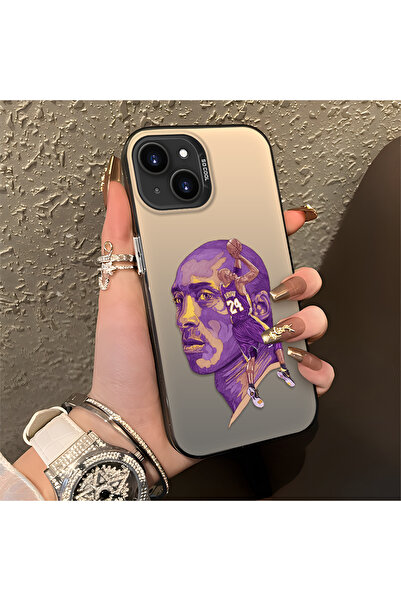 Hontinga iPhone 13 Compatible Kobe Bryant Patterned Silicone Edge Hard Back S...