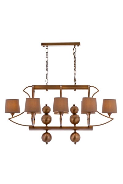 Avonni AV-35003-8ES-YM Eskitme Kaplama Modern Avize E27 Metal Kumaş 100x55 cm