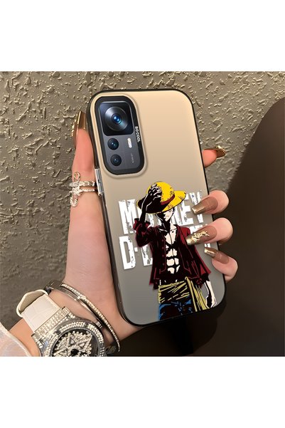 Hontinga Xiaomi Mi 12t Compatible Trend Men's Patterned Silicone Edge Hard Ba...