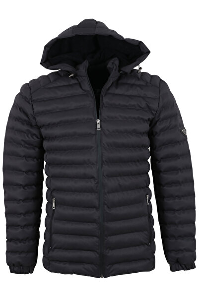 Modarar Чоловічий надувний пуховик, вузький крій, антрацитовий колір RAR01366