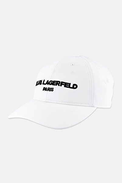 Karl Lagerfeld Men Embroidered Logo Adjustable Cap, White