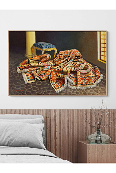 Simurg Sanatevi Motifli Natürmort Yağlı Boya Tablosu