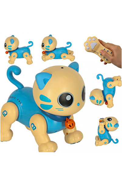 Ikonka Pisicuta robot interactiva pentru copii blue, dimensiune 18 x 11 x 16 ...