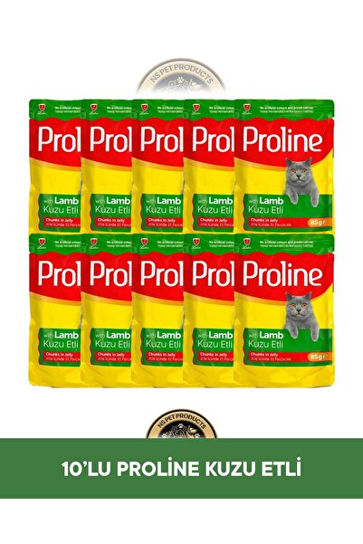 Proline Pouch Jelly Jöle İçinde Et Parçacıklı Kuzu Etli Yaş Kedi Maması Seti ...