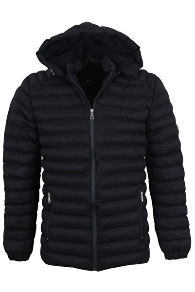 Modarar Чоловічий надувний пуховик, вузький крій, чорний колір RAR01369