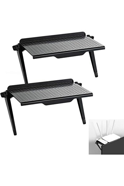 The Bros رف علوي للتلفزيون مكون من قطعتين، رف تخزين للشاشة، حامل شاشة كمبيوتر...