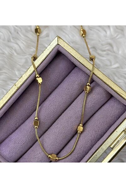 Store Luxury Gold Color Italian Snake Chain Geometric Figured Necklace Tarnis...