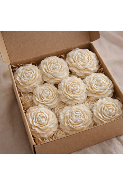 JENNEBELLA Şakayık Gül Mum (Adet & Toplu Sipariş nişan nikah