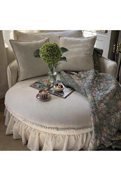 Levona كنب مريح بتصميم فيكتوري , دائري الخشب سويدي